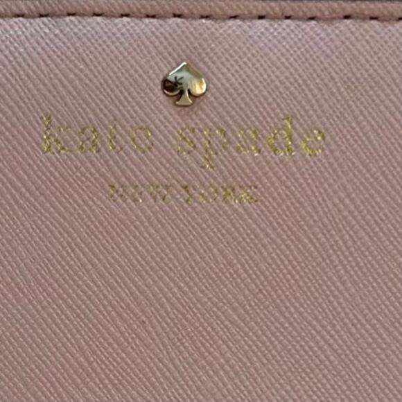 Kate Spade Stacy Large Slim Bifold Saffiano Leather Wallet Light Pink - Picture 5 of 14